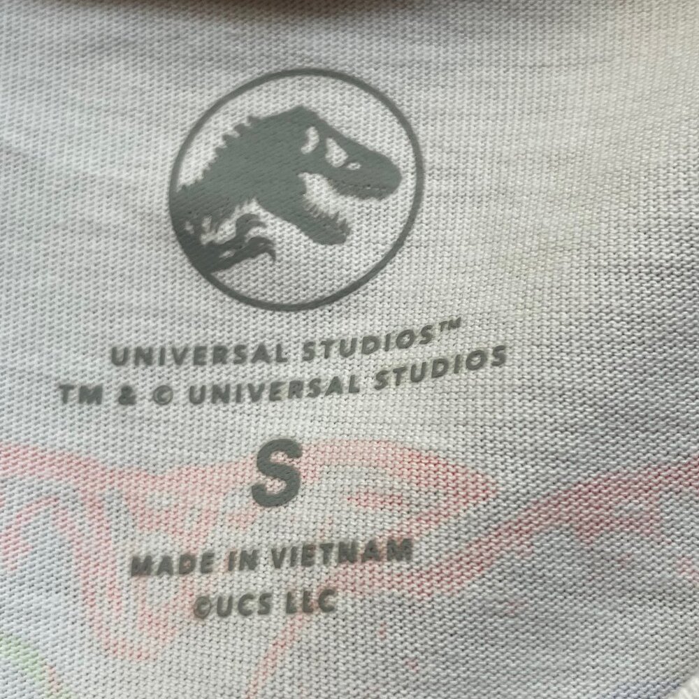 NWOT Universal Studios Jurrasic Park Oversized Crop Top‎ Size S - Picture 5 of 10